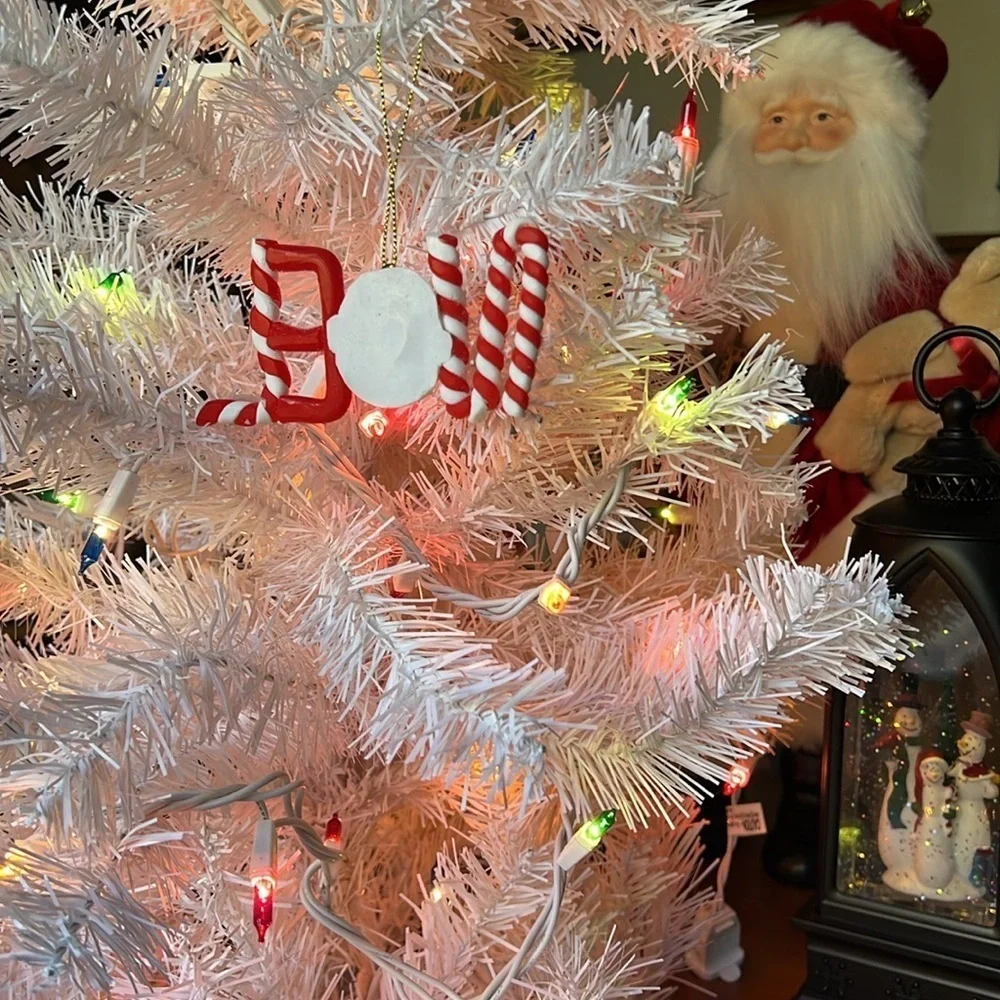 ❤️ Snowman Noel Peppermint Stick Noel Christmas Ornament